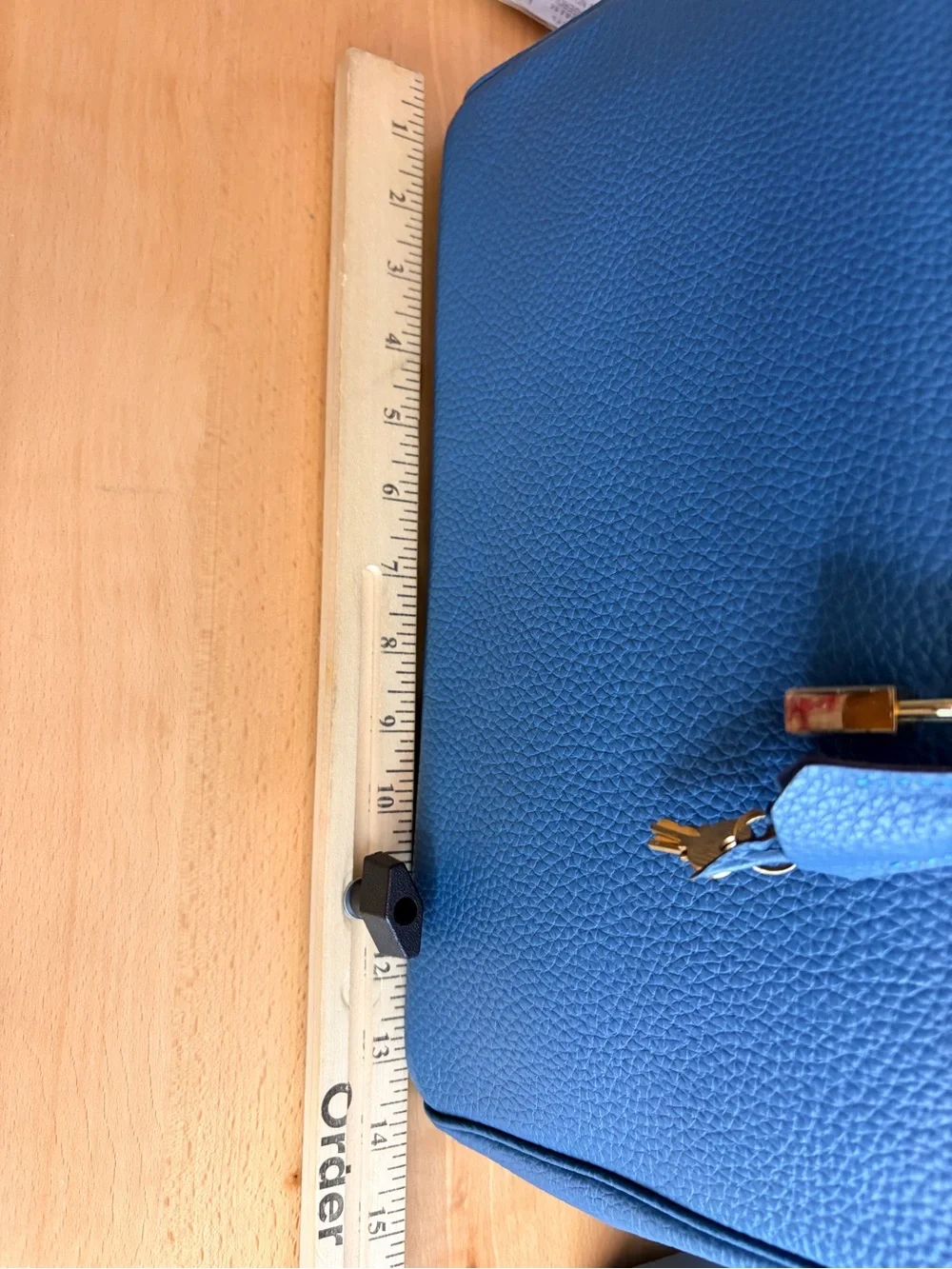 Teal Togo Top-Handle Satchel GHW VINTAGE PLK 68 lock Colvert Bleu de Prusse 35CM